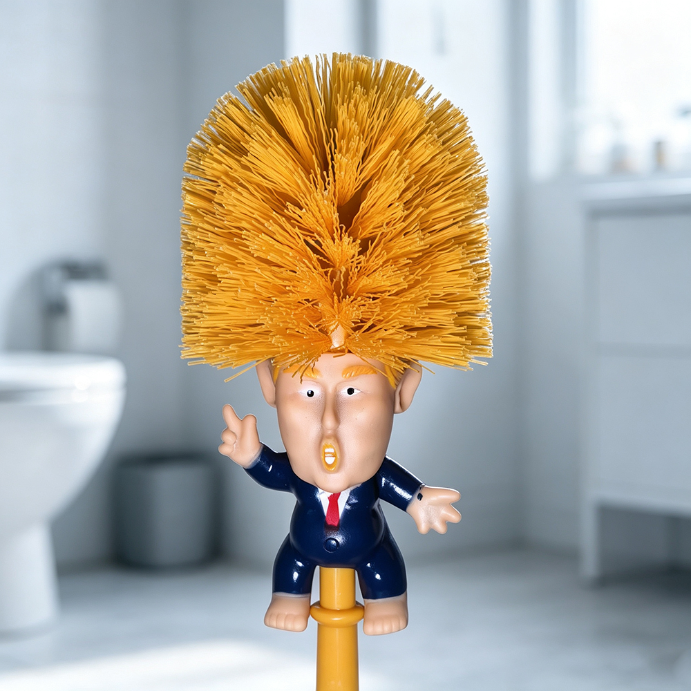 Playful Novelty Toilet Brush - Make Your Toilet Great Again Funny Bathroom Cleaning Accessory