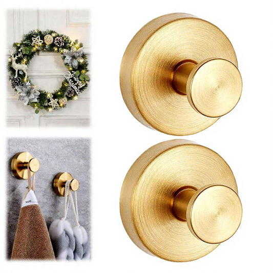 Practical Rust-Resistant Drill-Free Stainless Steel Suction Cup Hooks - 2 Pack, Bathroom Hanging Hardware