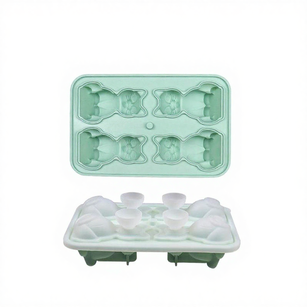 Practical Silicone 3D Cat Ice Cube Mold - Household Kitchen Drink Making Accessory