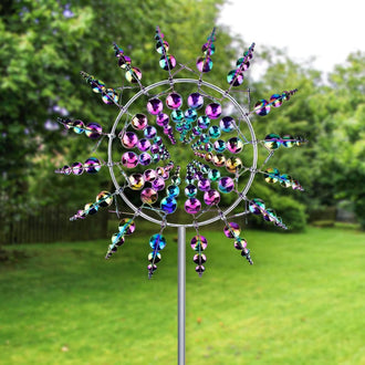 Rainbow Kinetic Metal Wind Spinner