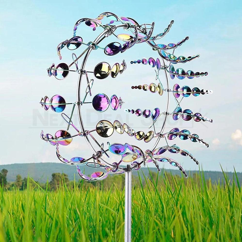 Rainbow Kinetic Metal Wind Spinner-View 3-Next Deal Shop