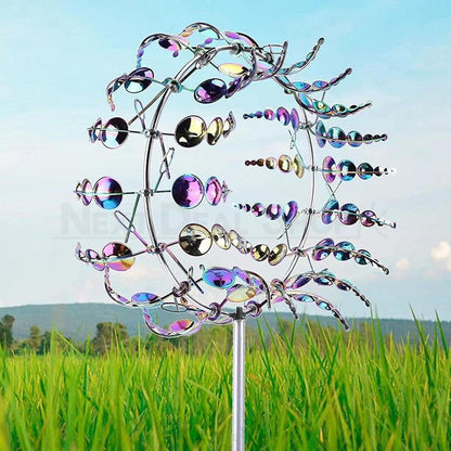 Rainbow Kinetic Metal Wind Spinner-View 3-Next Deal Shop