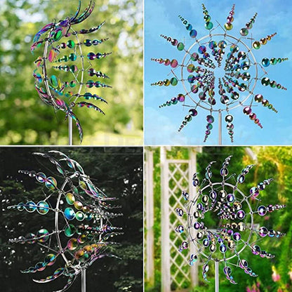 Rainbow Kinetic Metal Wind Spinner-View 4-Next Deal Shop