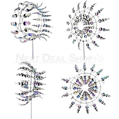 Rainbow Kinetic Metal Wind Spinner-View 5-Next Deal Shop