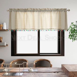 Rainbow Tassel Window Valance