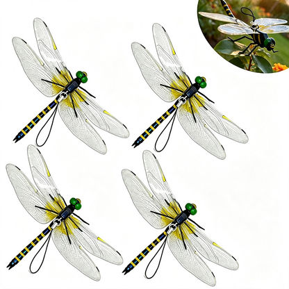 Realistic Nature 3D Waterproof Artificial Dragonfly Bug Repellent - 4-Pack, 5.4-Inch, Outdoor Garden Decor-View 3-Next Deal Shop
