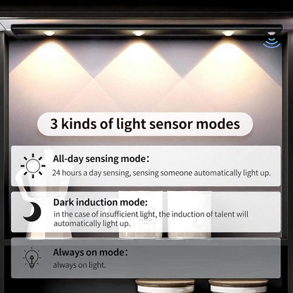 Rechargeable Motion Sensor LED Under Cabinet Light - Versatile Indoor Kitchen Closet Shelf Home Lighting