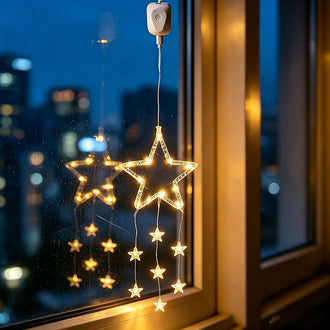 Rechargeable Warm White LED Star Window Light