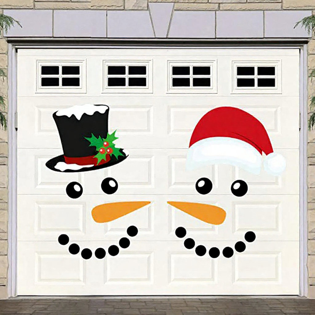 Reflective Christmas Magnet Ornament Set - Holiday Fridge & Garage Door Decor