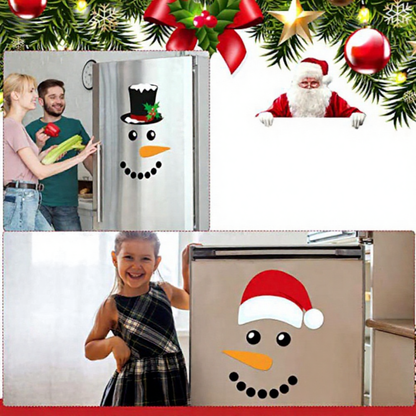 Reflective Christmas Magnet Ornament Set - Holiday Fridge & Garage Door Decor