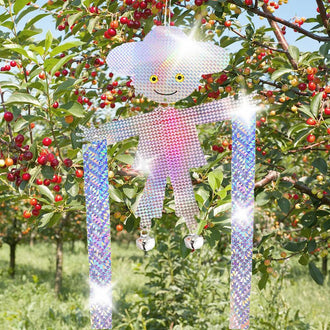 Reflective Scarecrow Hanging Bird Scare Deterrent for Outdoor Garden Yard