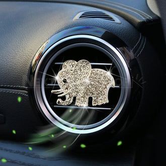 Rhinestone Elephant Car Air Freshener