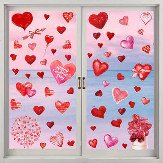 Romantic Heart Window Clings