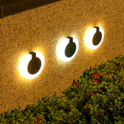 Rotatable Solar Powered LED Ring Light - Weatherproof Outdoor Yard Garden Decor Lighting
