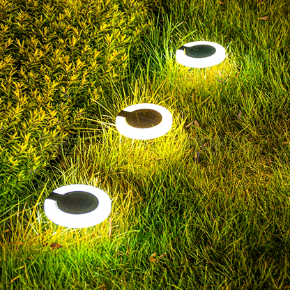 Rotatable Solar Powered LED Ring Light - Weatherproof Outdoor Yard Garden Decor Lighting