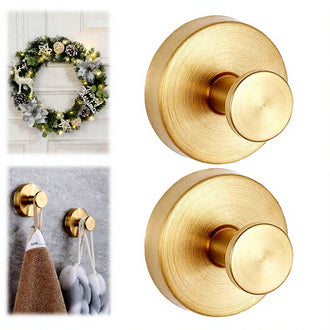 Practical Rust-Resistant Drill-Free Stainless Steel Suction Cup Hooks - 2 Pack, Bathroom Hanging Hardware