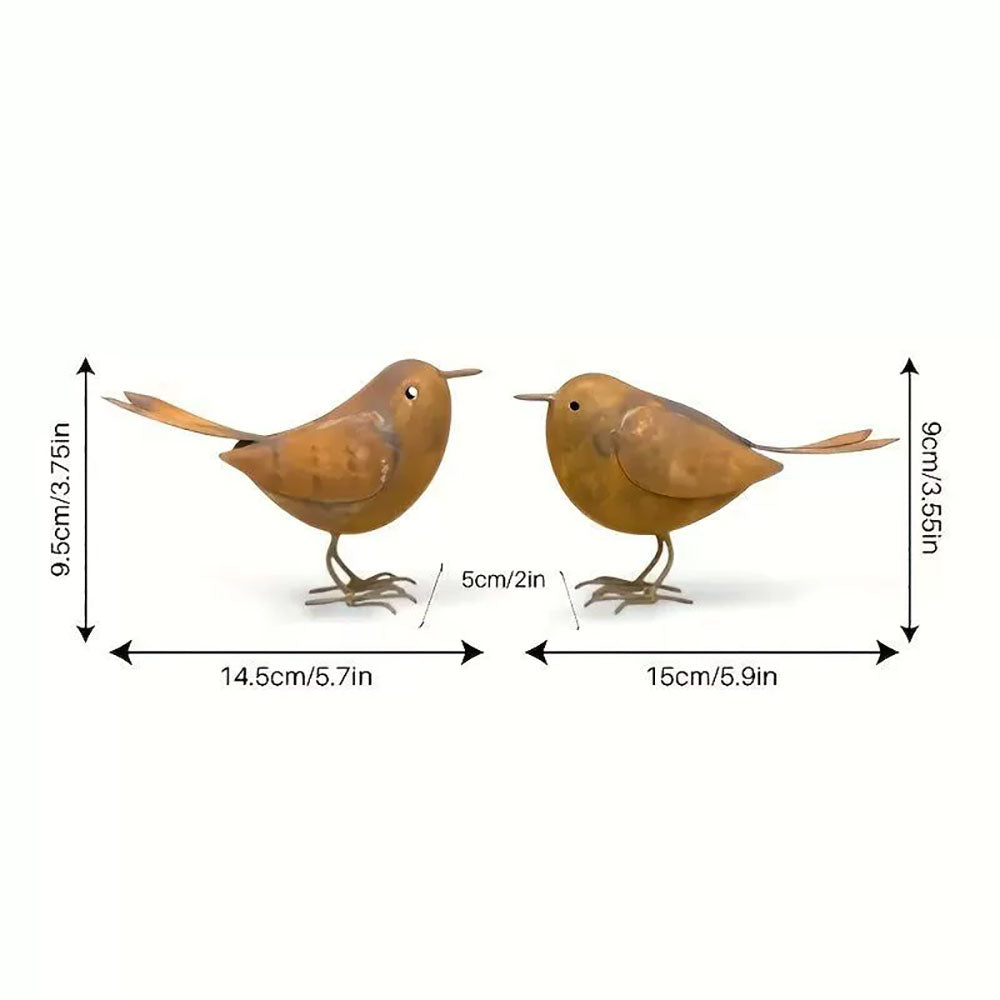 Set of 2 Rustic Metal Bird Garden Yard Art Decor-View 4-Next Deal Shop