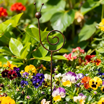 Rustic Metal Snail Garden Stake - Flower Bed Yard Art-View 3-Next Deal Shop