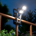 Solar Powered Motion Sensor Clip‑On LED Outdoor Fence Light - Waterproof Security Fence Lamp for Patio Porch Garden Yard