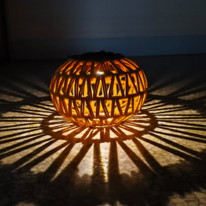 Solar Powered LED Rattan Hanging Lantern Light - Outdoor Decorative Lamp for Patio Yard Garden Porch