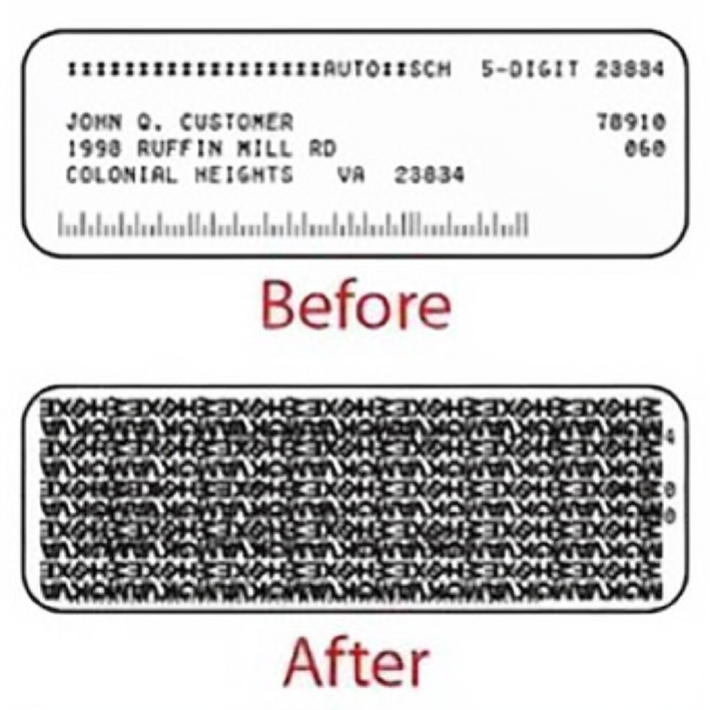 Identity Theft Protection Privacy Roller Stamp - Blue, Practical Anti Theft Security Confidential Document Redaction Tool for Home Office Use
