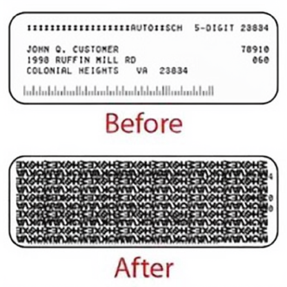 Identity Theft Protection Privacy Roller Stamp - Blue, Practical Anti Theft Security Confidential Document Redaction Tool for Home Office Use