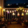 Battery Powered Flower Bulb Fairy String Lights - 6.56 ft, 10 LED, Home Patio Garden Yard Holiday Party Decor