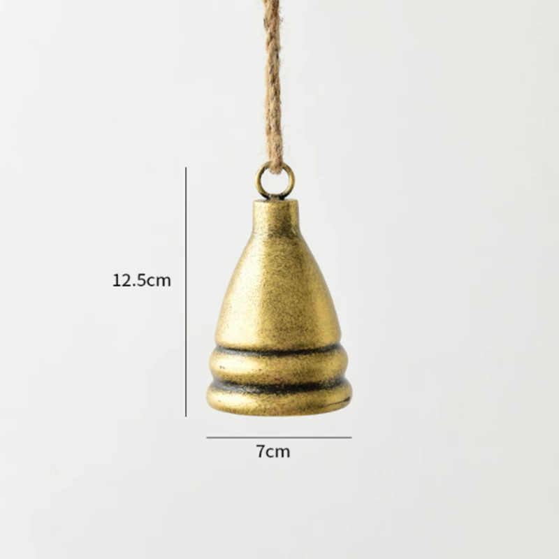 Rustic Christmas Metal Bell Hanging Decor - Gold, Xmas Tree Wreath Garland Mantel Decor
