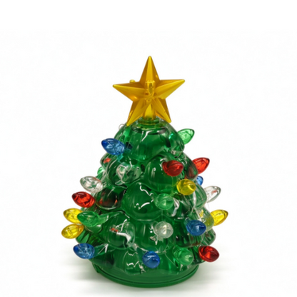 LED Christmas Tree with Star Topper Candle Light - Holiday Tabletop Mantel Decor