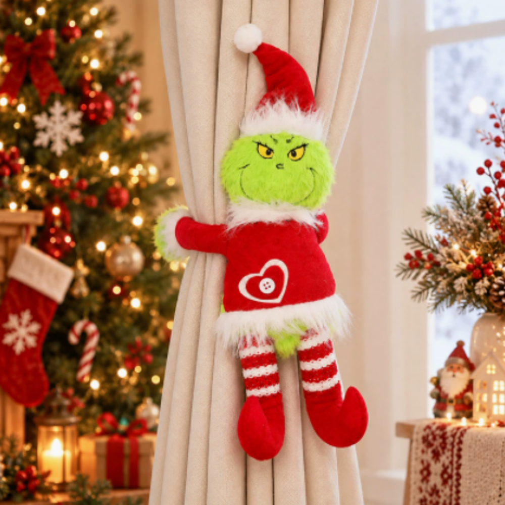 Naughty Christmas Curtain Tieback - Home Xmas Holiday Festive Decor