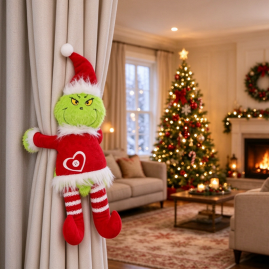 Naughty Christmas Curtain Tieback - Home Xmas Holiday Festive Decor