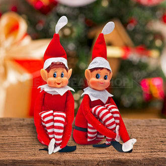 Set of 2 Adorable Christmas Elves - Santa's little spies