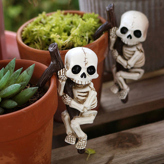 Set of 2 Hand Painted Skeleton Pot Hugger
