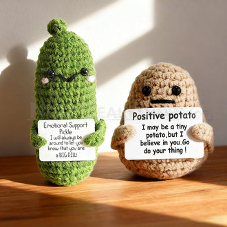 Set of 2 Handmade Crochet Emotional Support Dolls