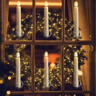 Set of 6 Dusk to Dawn LED Window Candles