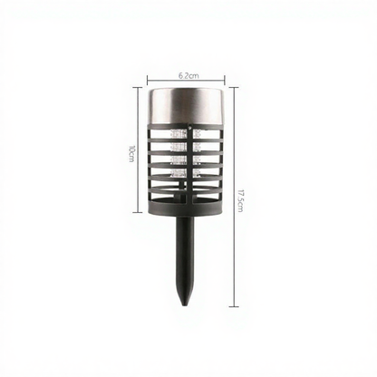 Solar Powered 2 in 1 LED Mosquito Zapper Light -  Waterproof Outdoor Patio Garden Lighting