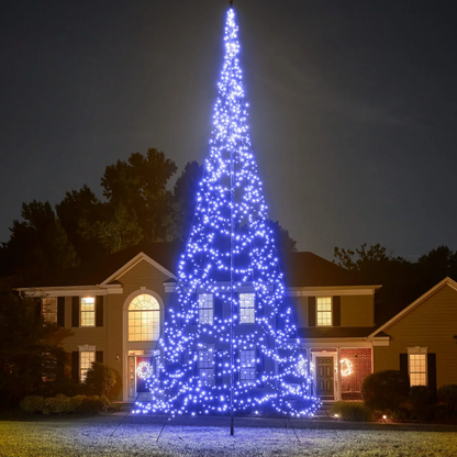 Solar Powered Blue Fairy LED String Lights - 100 LED, Weatherproof Outdoor Holiday Garden Party Decor Lighting
