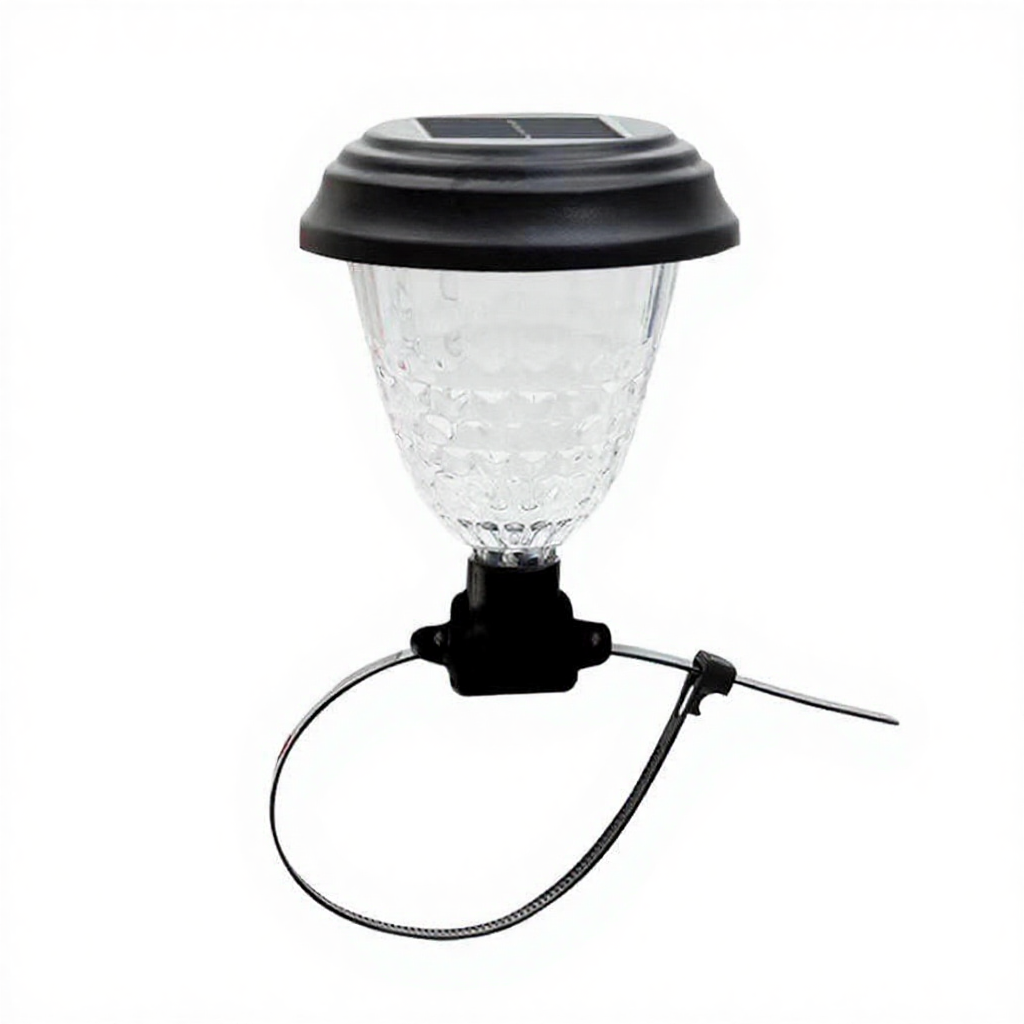 Solar Powered Color Changing LED Fence Lights - Zip Tie Mount Waterproof Outdoor Wall Patio Garden Lighting