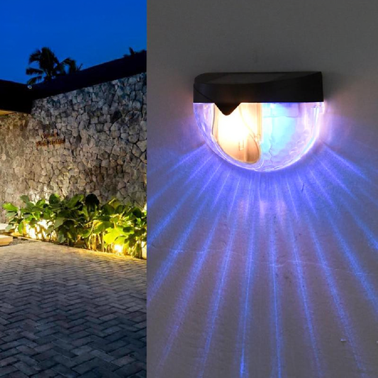 Solar Powered Color Changing Sunbeam Pattern Light - 2 Pack, Weatherproof Yard Garden Patio Outdoor Decor Lighting