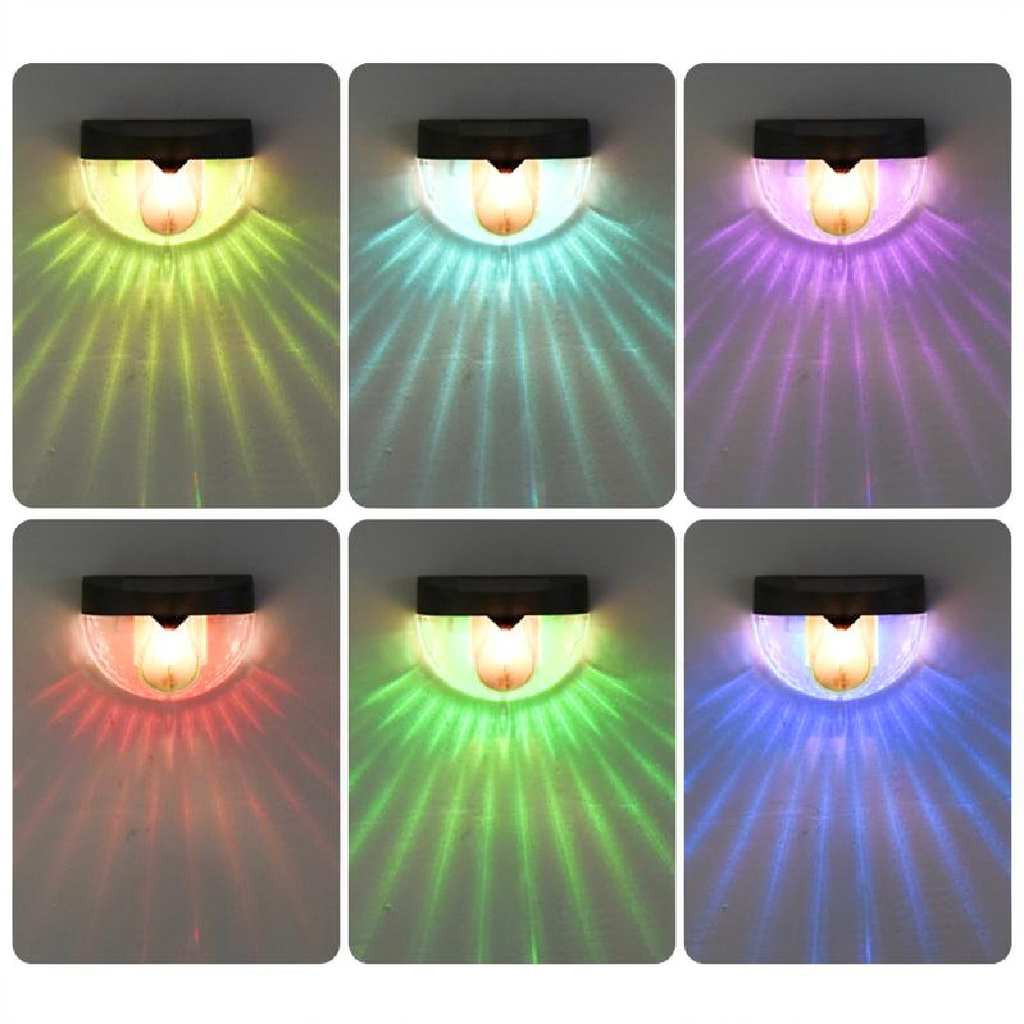 Solar Powered Color Changing Sunbeam Pattern Light - 2 Pack, Weatherproof Yard Garden Patio Outdoor Decor Lighting