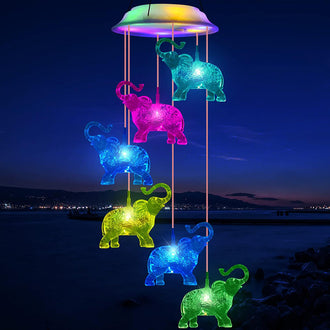 Solar-Powered Dangling Elephant Light