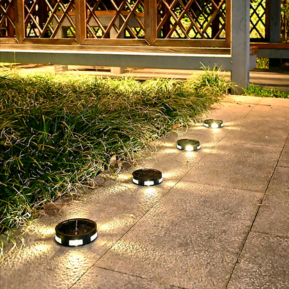 Solar Powered Decorative Ground Light - Weatherproof Outdoor Yard Garden Pathway Decor Lighting
