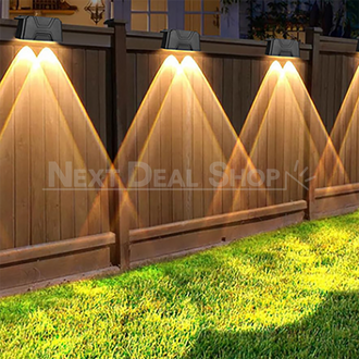 Solar Powered Dual Lens LED Fence Light