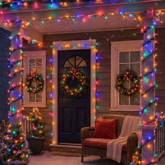 Solar Powered Multicolor Fairy LED String Lights - 100 LED, Weatherproof Outdoor Holiday Home Garden Party Decor Lighting