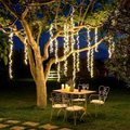 Solar Powered Festive Firecracker LED String Lights - Weatherproof Outdoor Holiday Home Garden Party Decor Lighting