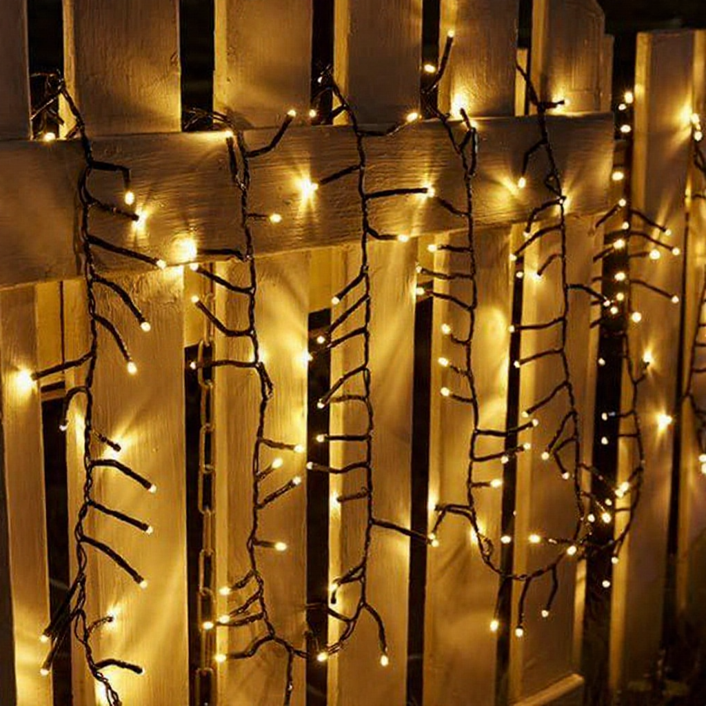 Solar Powered Festive Firecracker LED String Lights - Weatherproof Outdoor Holiday Home Garden Party Decor Lighting