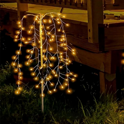 Solar Powered Firecracker LED Stake Lights - Weatherproof Outdoor Lawn Pathway Garden Lighting