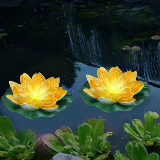 Solar Powered Floating Lotus Flower Light