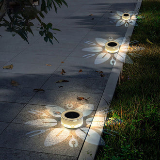 Solar Powered Flower Pattern Garden Light