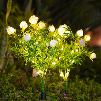Solar Powered Gardenia Flower Stake Light